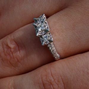 Engagement ring & 2 wedding bands